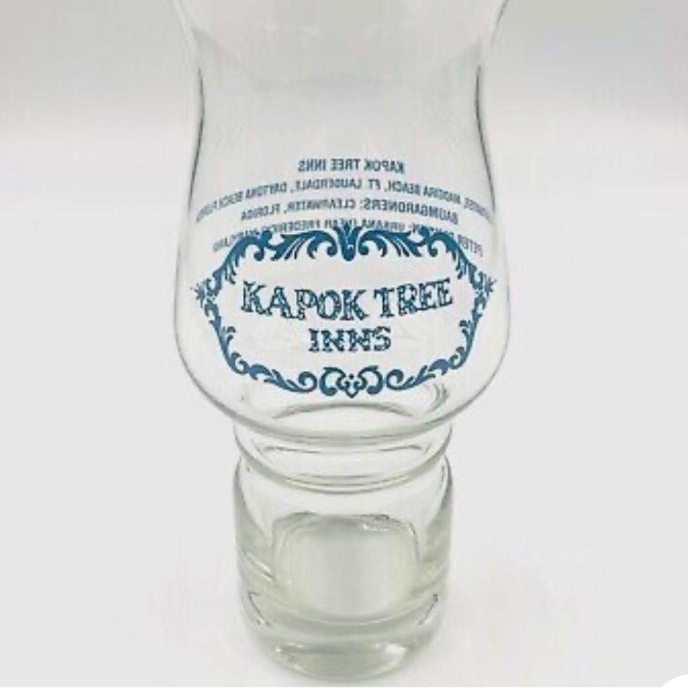 2  Vintage 1979  Kapok Tree Inn Forida Cocktail Souvenier glasses